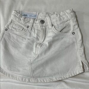 Zara Cream Denim Skirt